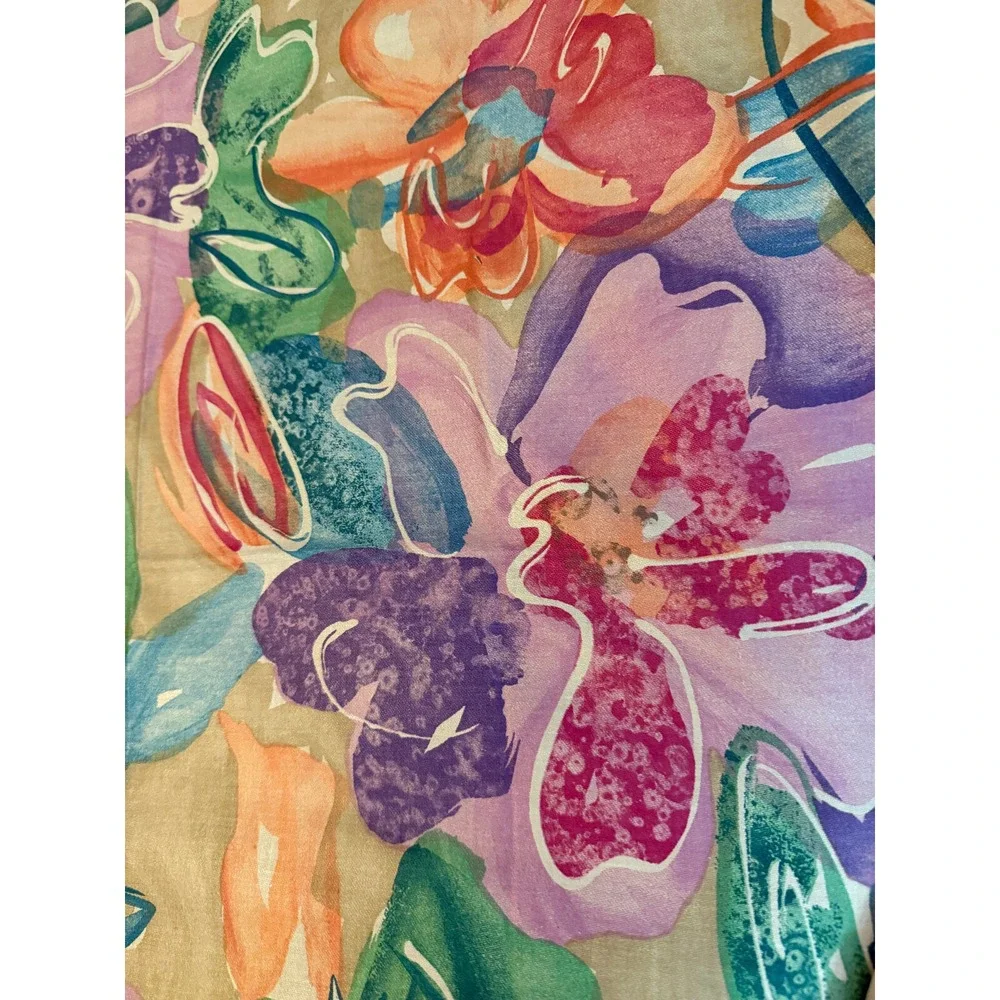 Vintage‎ Flowers abstract 80s look style Fabric 26